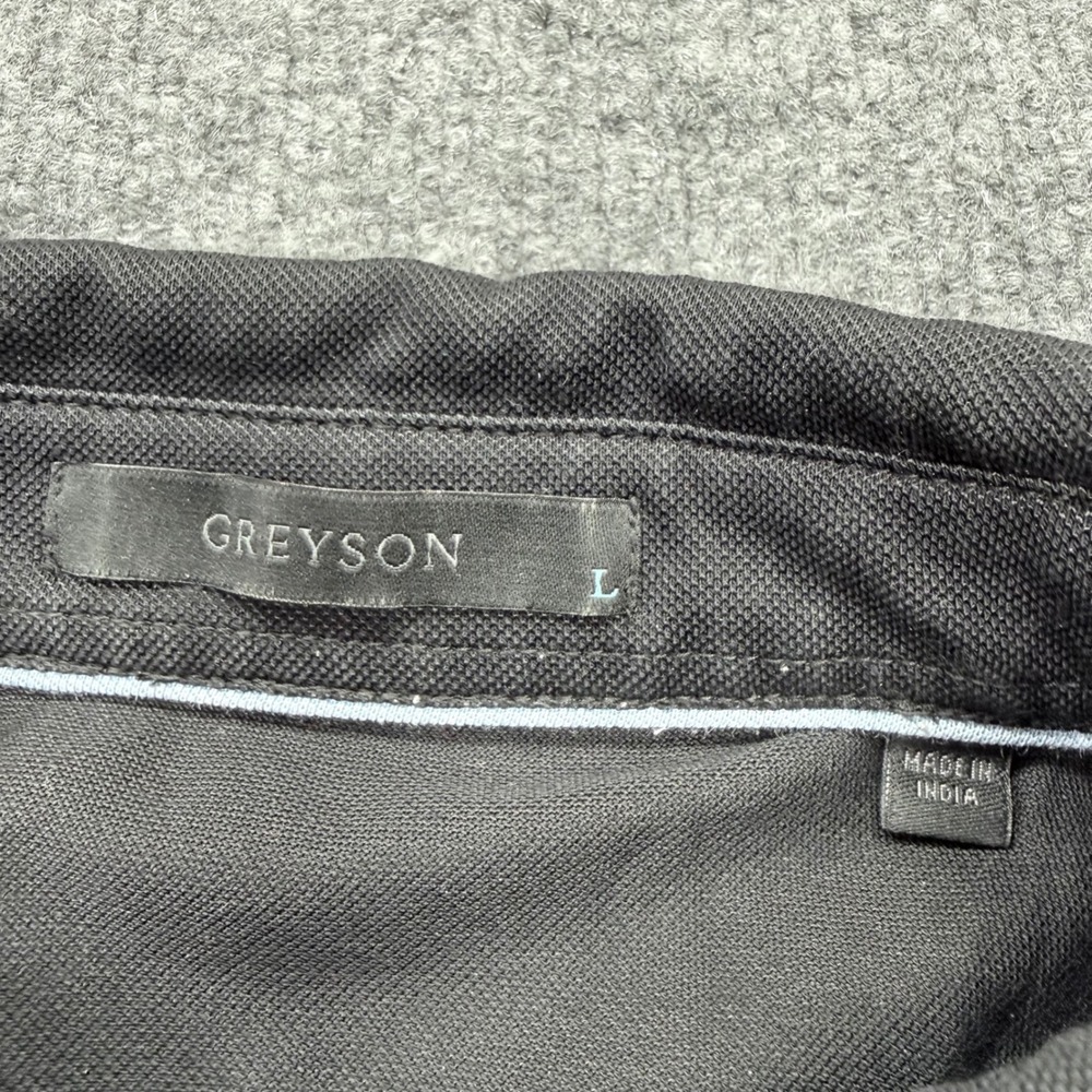 Greyson Mens Black Brrr Cooling Performance Short Sleeve Polo Shirt Large - Picture 6 of 8